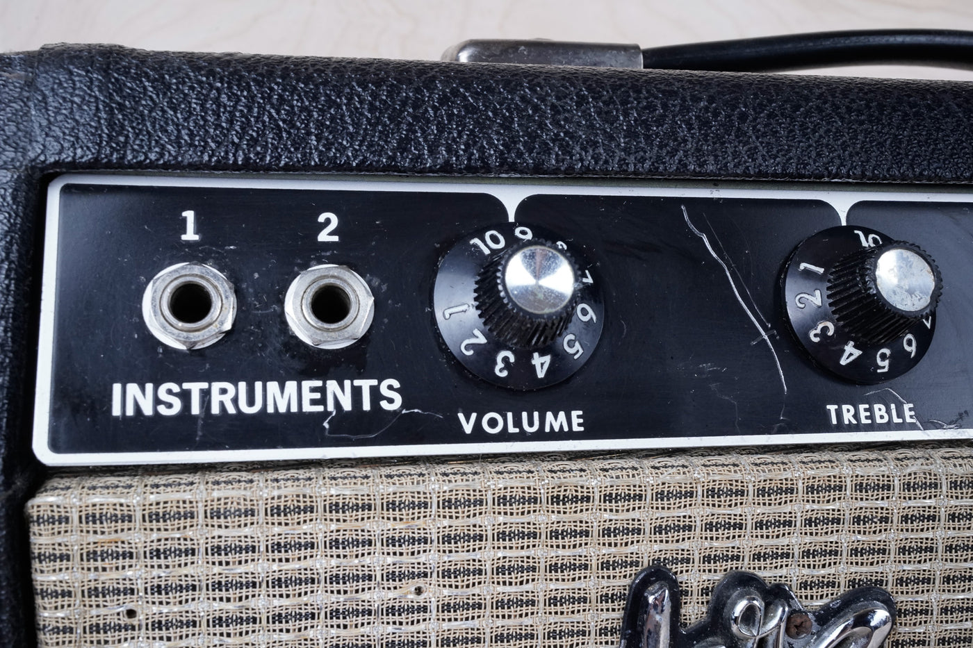 Fender Black Panel Champ 6-Watt 1x8" Guitar Combo 1966 - 3 Prong Cable