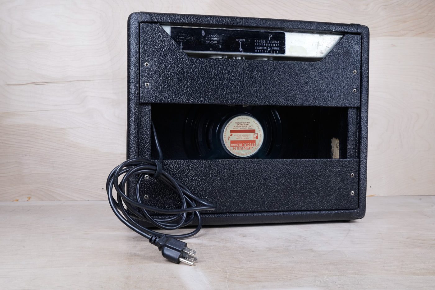 Fender Black Panel Champ 6-Watt 1x8" Guitar Combo 1966 - 3 Prong Cable