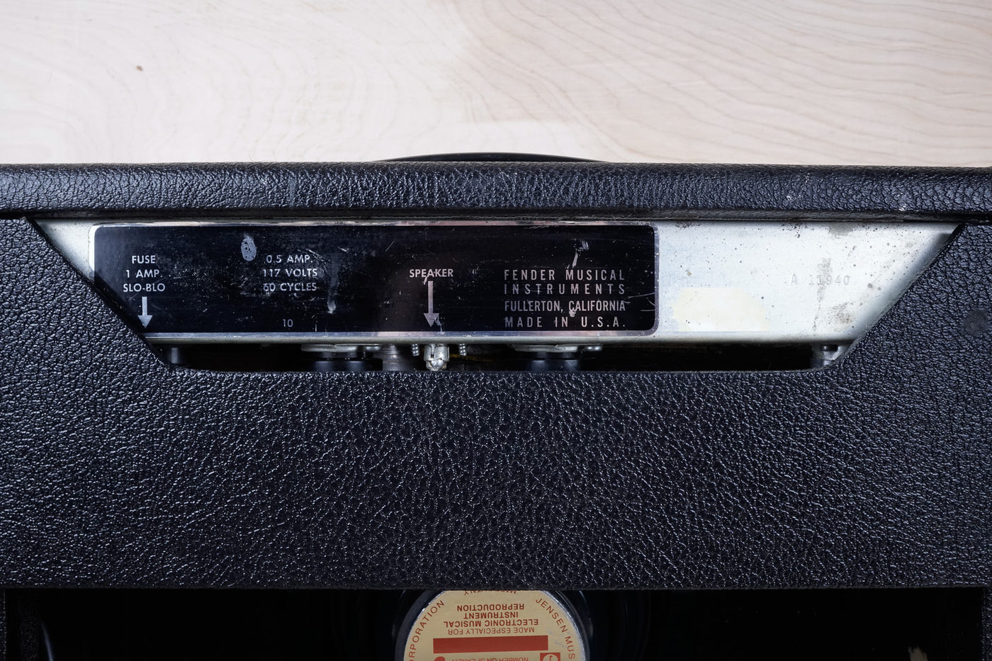 Fender Black Panel Champ 6-Watt 1x8" Guitar Combo 1966 - 3 Prong Cable