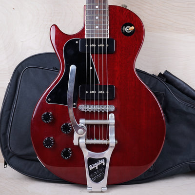 Tokai Love Rock Cherry LH Left Handed Cherry Red Single Cut Special Reissue Bigsby Tremolo Made in Japan MIJ w/ Bag