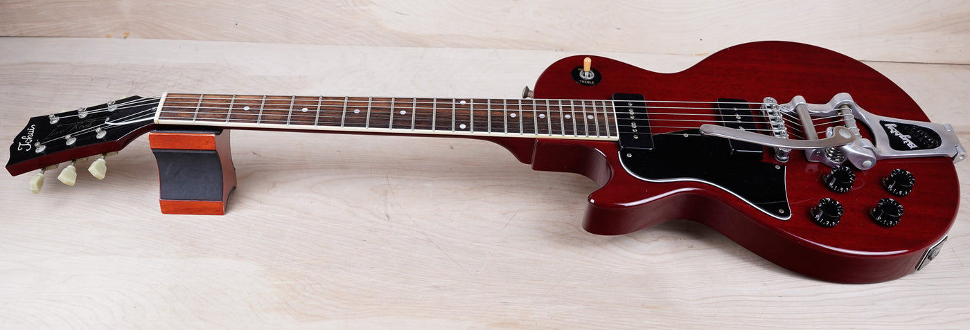 Tokai Love Rock Cherry LH Left Handed Cherry Red Single Cut Special Reissue Bigsby Tremolo Made in Japan MIJ w/ Bag