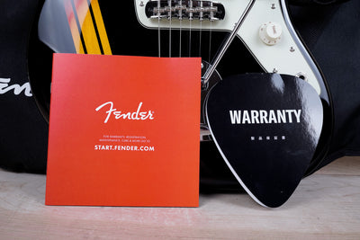 Fender 2025 Collection Traditional II '60s Jazzmaster 2025 Black w/ Sunburst Competition Stripe MIJ w/ Bag