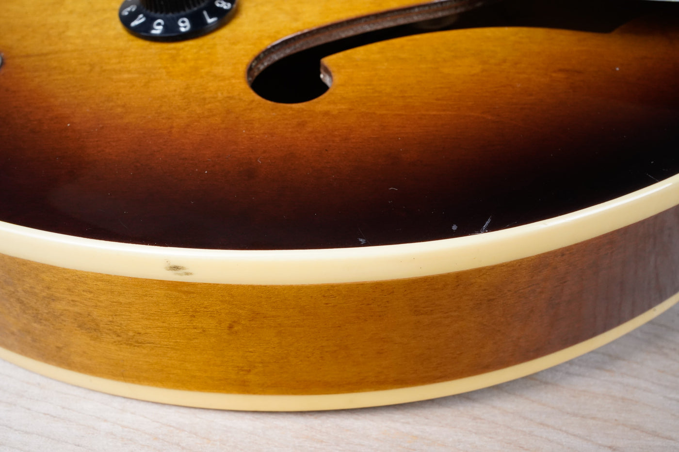 Greco SA-B "Super Real Project" Semi Hollow Body Bass 1987 Brown Sunburst Vintage Made in Japan MIJ w/ Hard Case