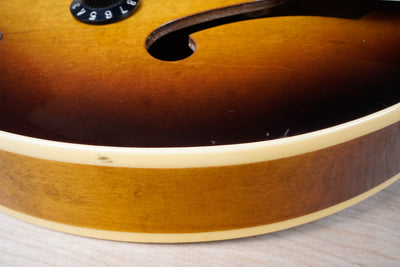 Greco SA-B "Super Real Project" Semi Hollow Body Bass 1987 Brown Sunburst Vintage Made in Japan MIJ w/ Hard Case