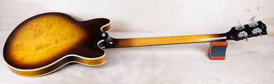Greco SA-B "Super Real Project" Semi Hollow Body Bass 1987 Brown Sunburst Vintage Made in Japan MIJ w/ Hard Case