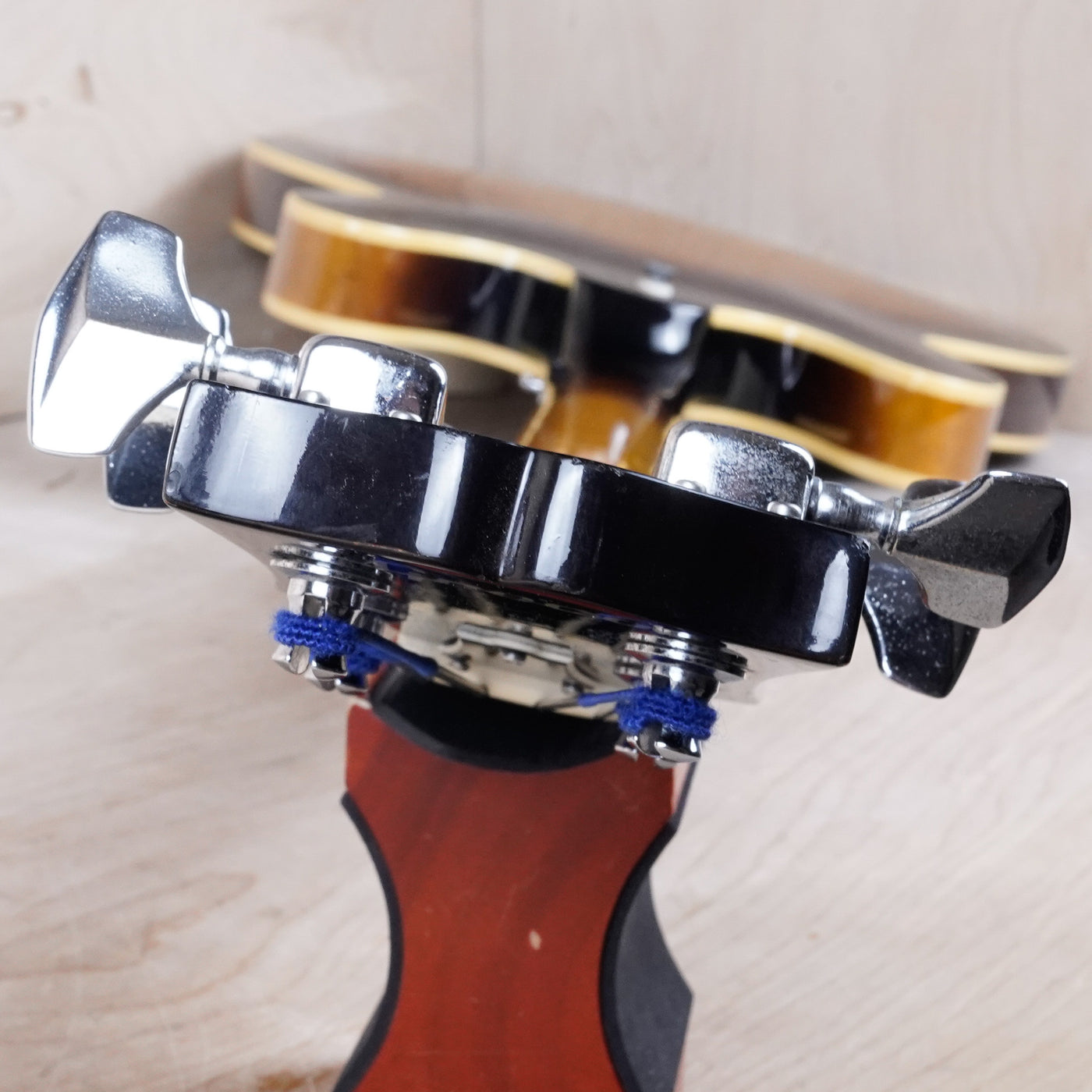 Greco SA-B "Super Real Project" Semi Hollow Body Bass 1987 Brown Sunburst Vintage Made in Japan MIJ w/ Hard Case