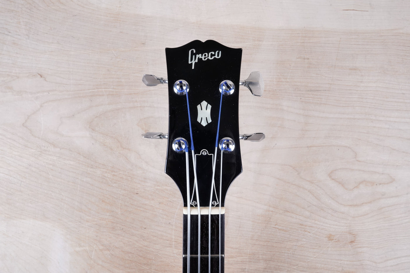 Greco SA-B "Super Real Project" Semi Hollow Body Bass 1987 Brown Sunburst Vintage Made in Japan MIJ w/ Hard Case