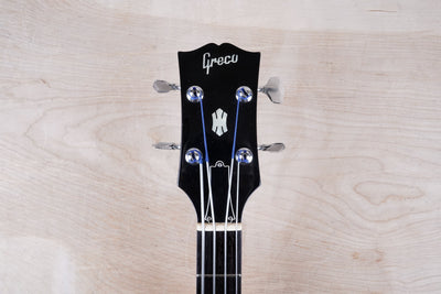 Greco SA-B "Super Real Project" Semi Hollow Body Bass 1987 Brown Sunburst Vintage Made in Japan MIJ w/ Hard Case