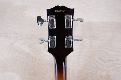 Greco SA-B "Super Real Project" Semi Hollow Body Bass 1987 Brown Sunburst Vintage Made in Japan MIJ w/ Hard Case