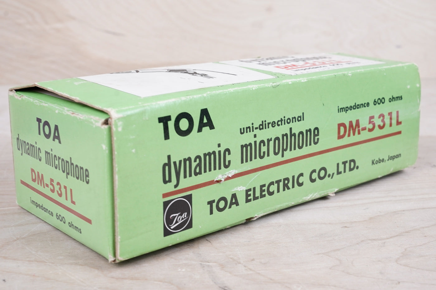 Toa DM-531L Uni-Directional Dynamic Microphone 1960s Vintage Made in Japan in Box w/ Clip