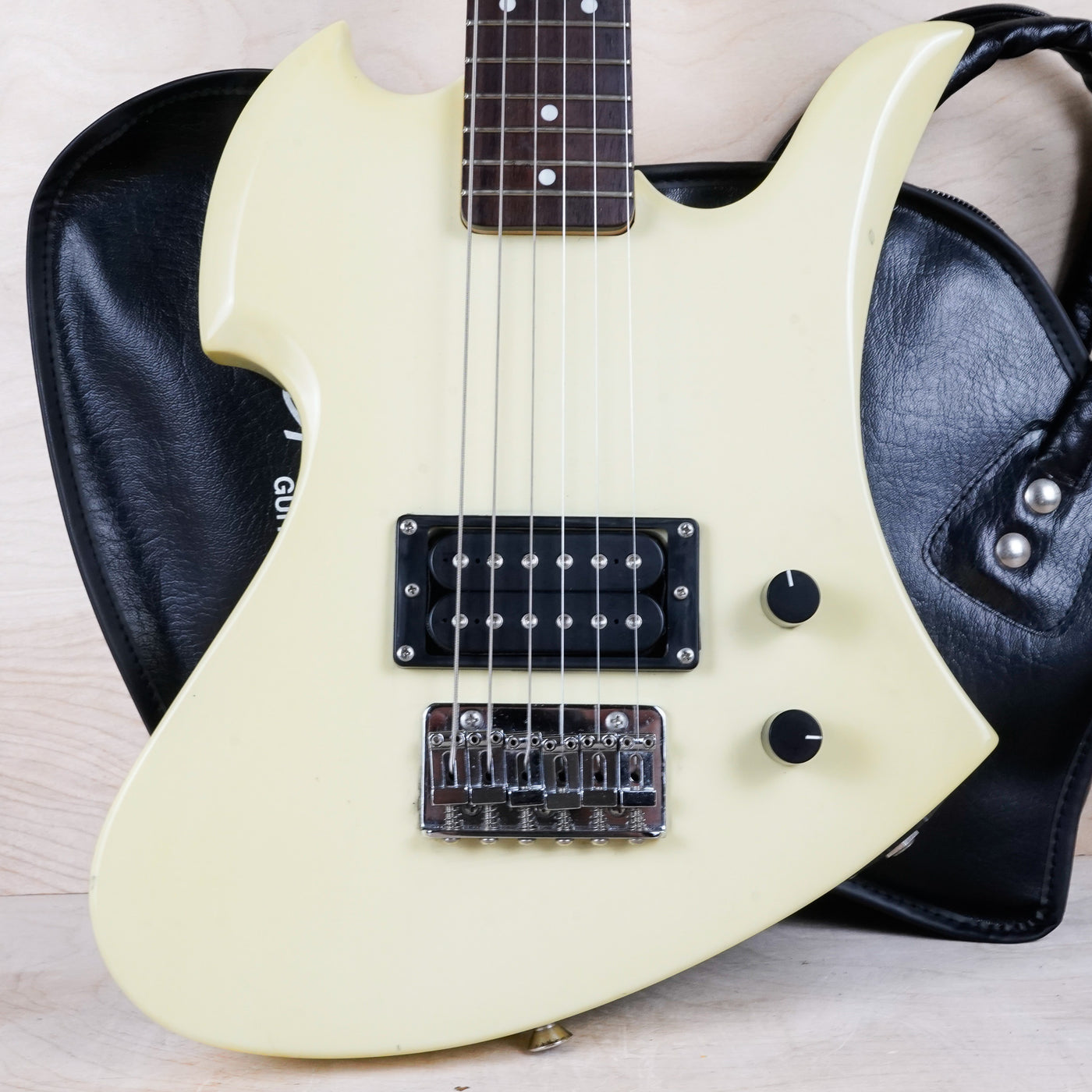 B.C. Rich Warlock WG-035 Mini Guitar 1990's White Made in Japan MIJ w/ Bag