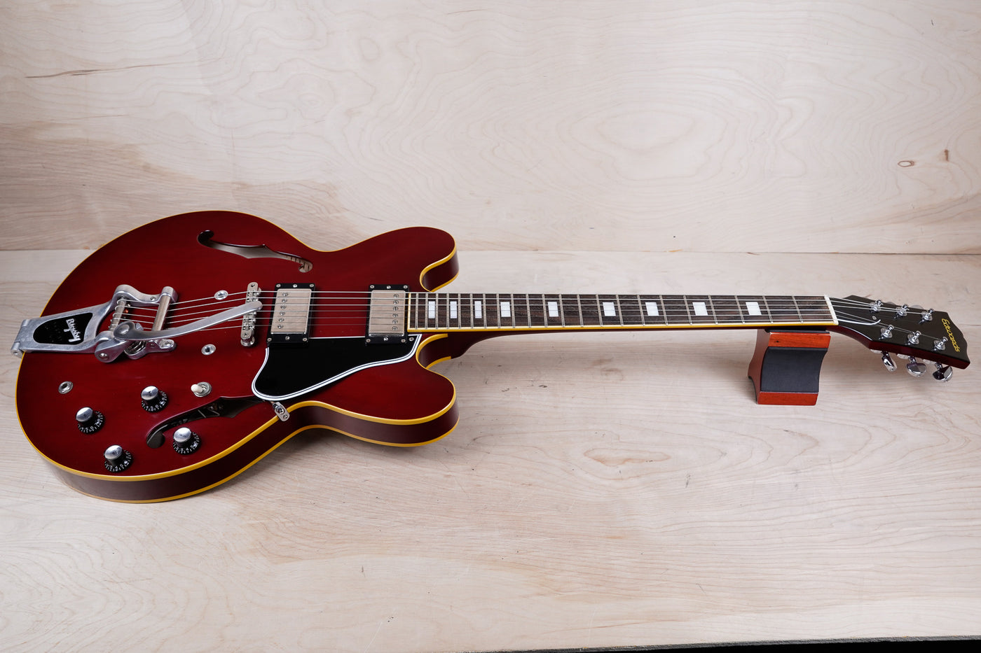 Edwards E-SA-125LTS Semi-Hollow Body With Bigsby MIJ 2013 Cherry Red Japan w/ Bag