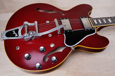 Edwards E-SA-125LTS Semi-Hollow Body With Bigsby MIJ 2013 Cherry Red Japan w/ Bag