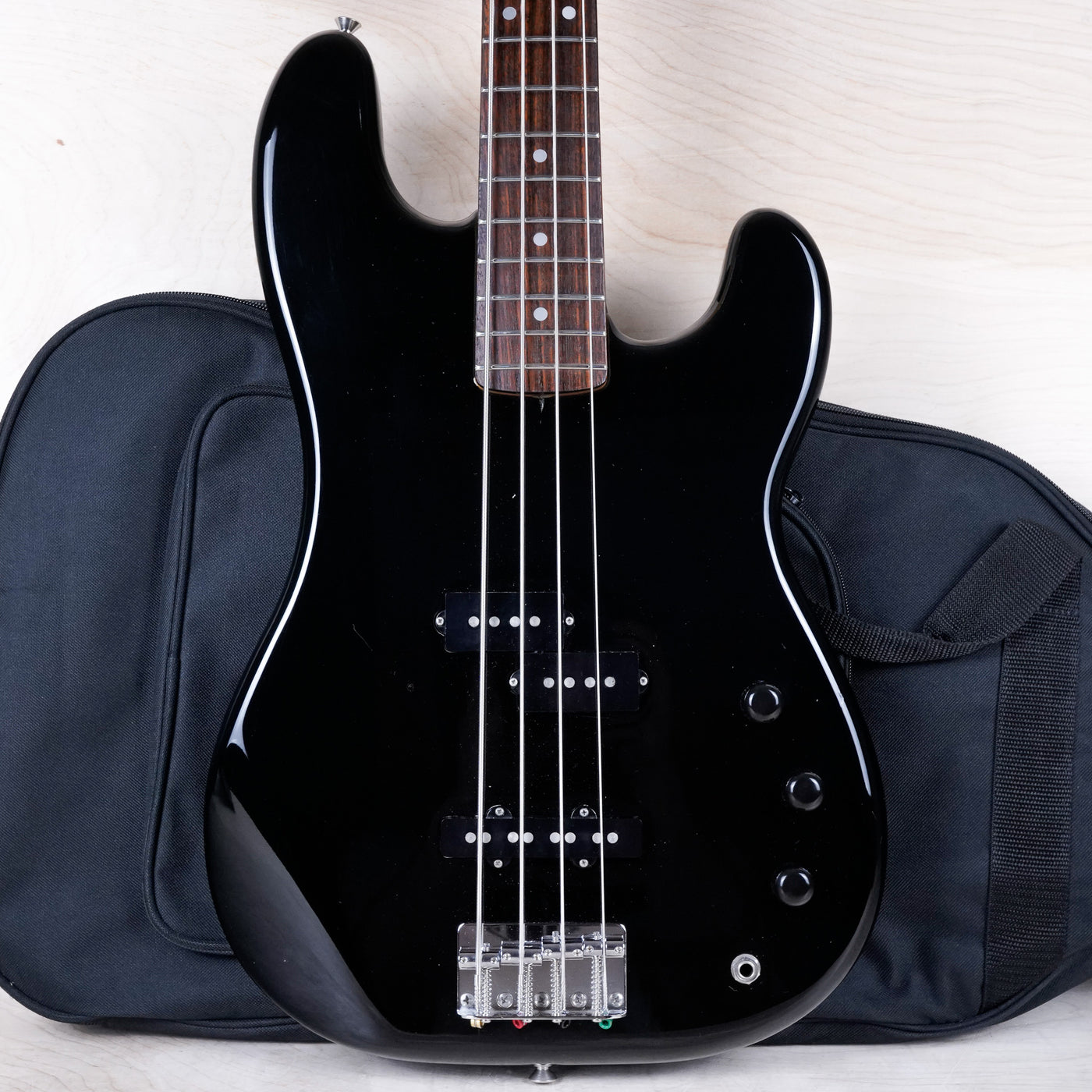 Fender PJ-455 Precision Bass Special MIJ 1987 Black PJ Vintage Made in Japan w/ Bag