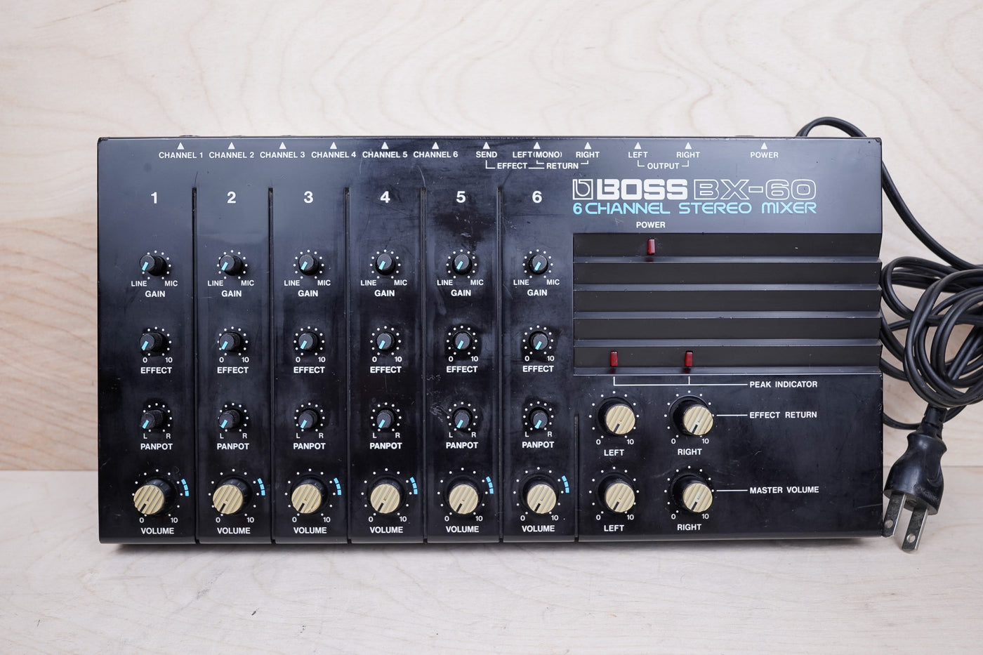 Boss BX-60 6-Channel Stereo Mixer 1990 Black Made in Japan MIJ