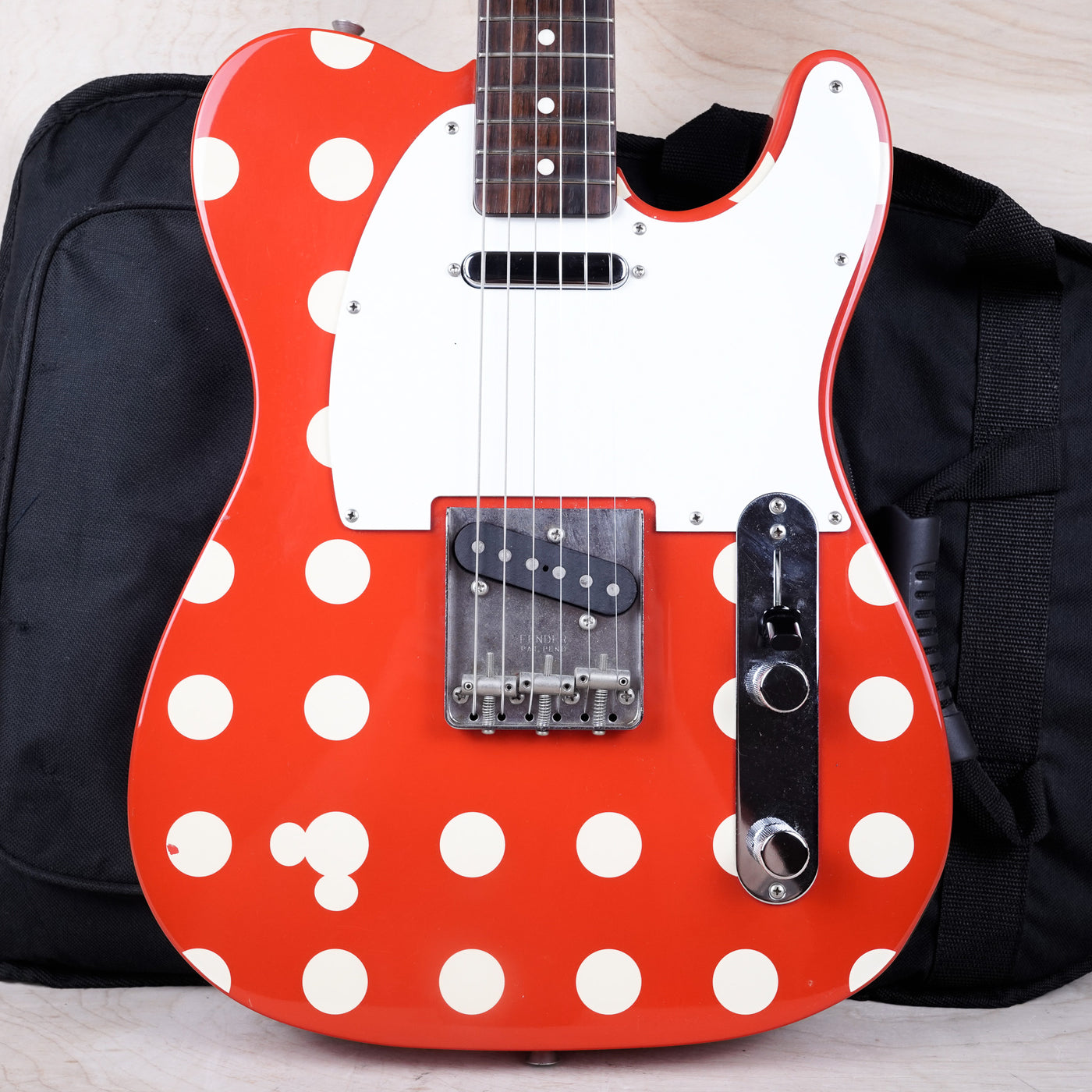 Fender Limited Edition Japan TL-Minnie Mouse Telecaster MIJ 2007 Red and White Polka Dot w/ Bag