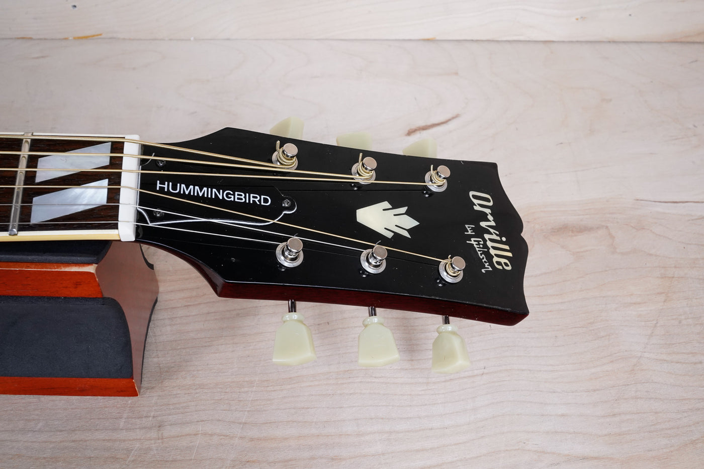 Orville by Gibson Hummingbird MIJ 1991 Natural Lacquer Finish Japan OBG w/ Hard Case