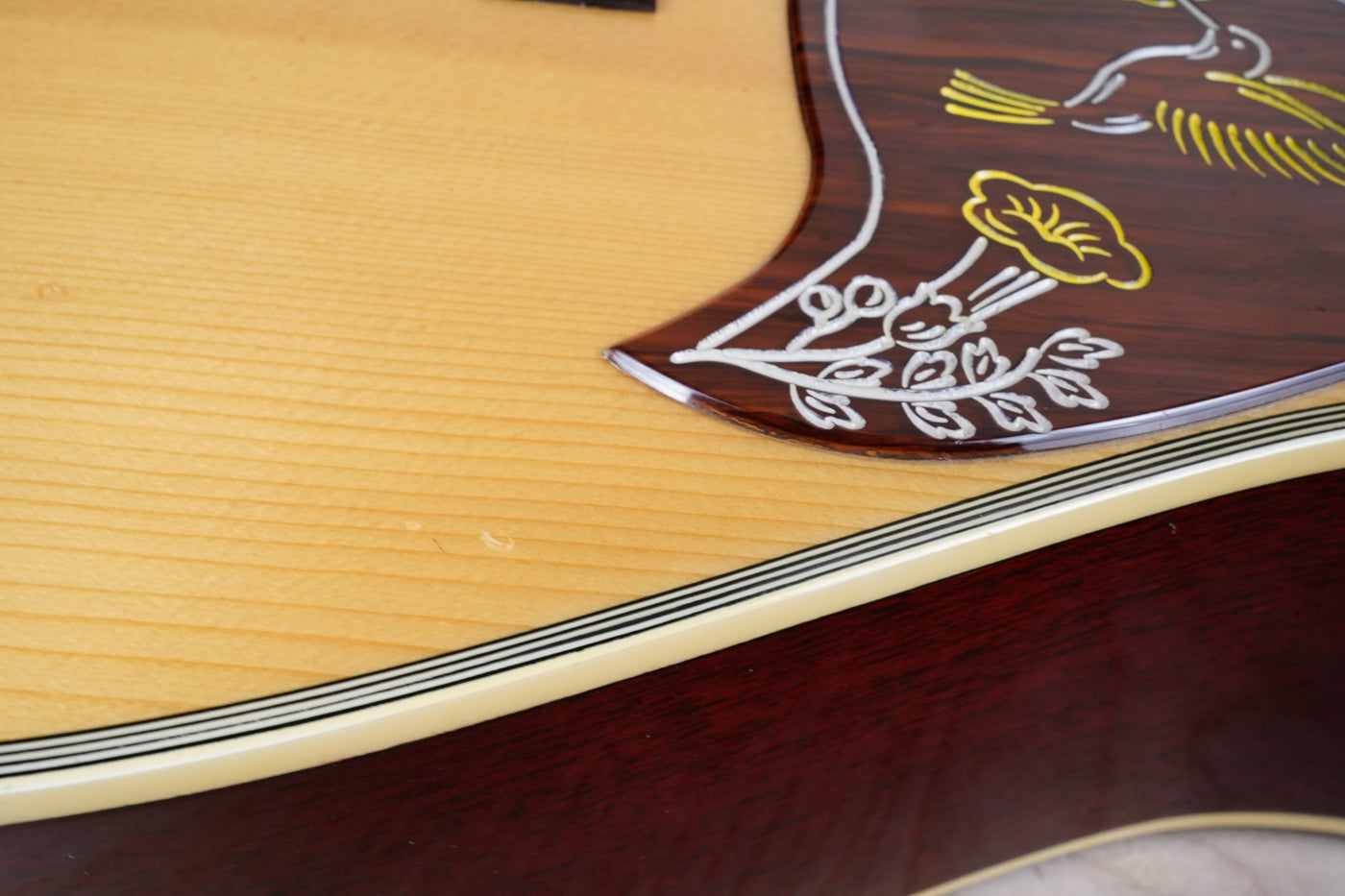 Orville by Gibson Hummingbird MIJ 1991 Natural Lacquer Finish Japan OBG w/ Hard Case