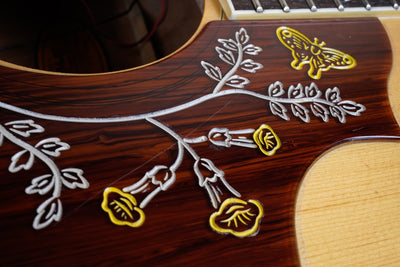 Orville by Gibson Hummingbird MIJ 1991 Natural Lacquer Finish Japan OBG w/ Hard Case