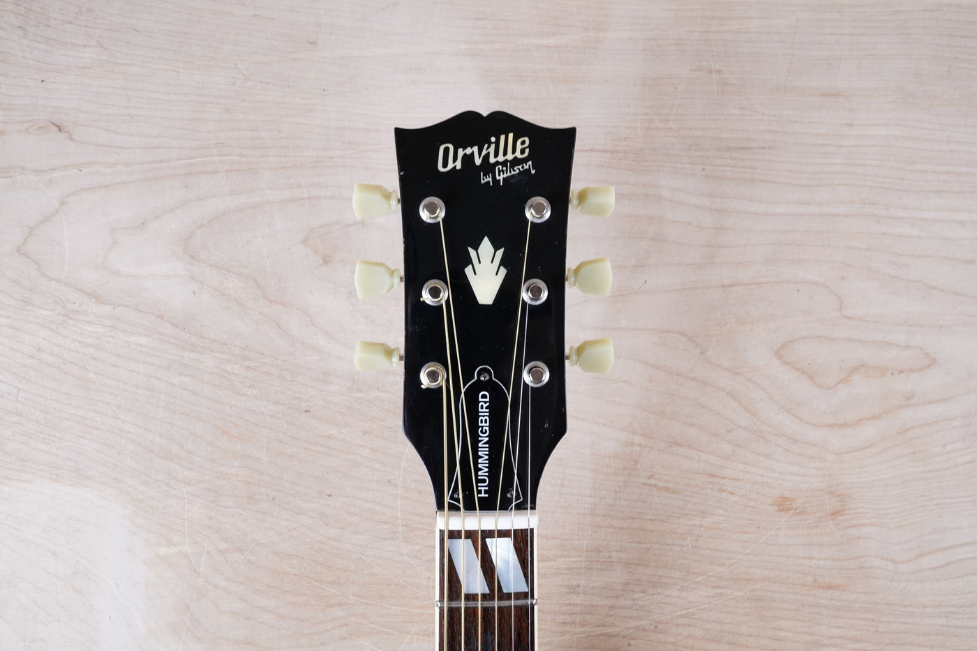 Orville by Gibson Hummingbird MIJ 1991 Natural Lacquer Finish Japan OBG w/ Hard Case