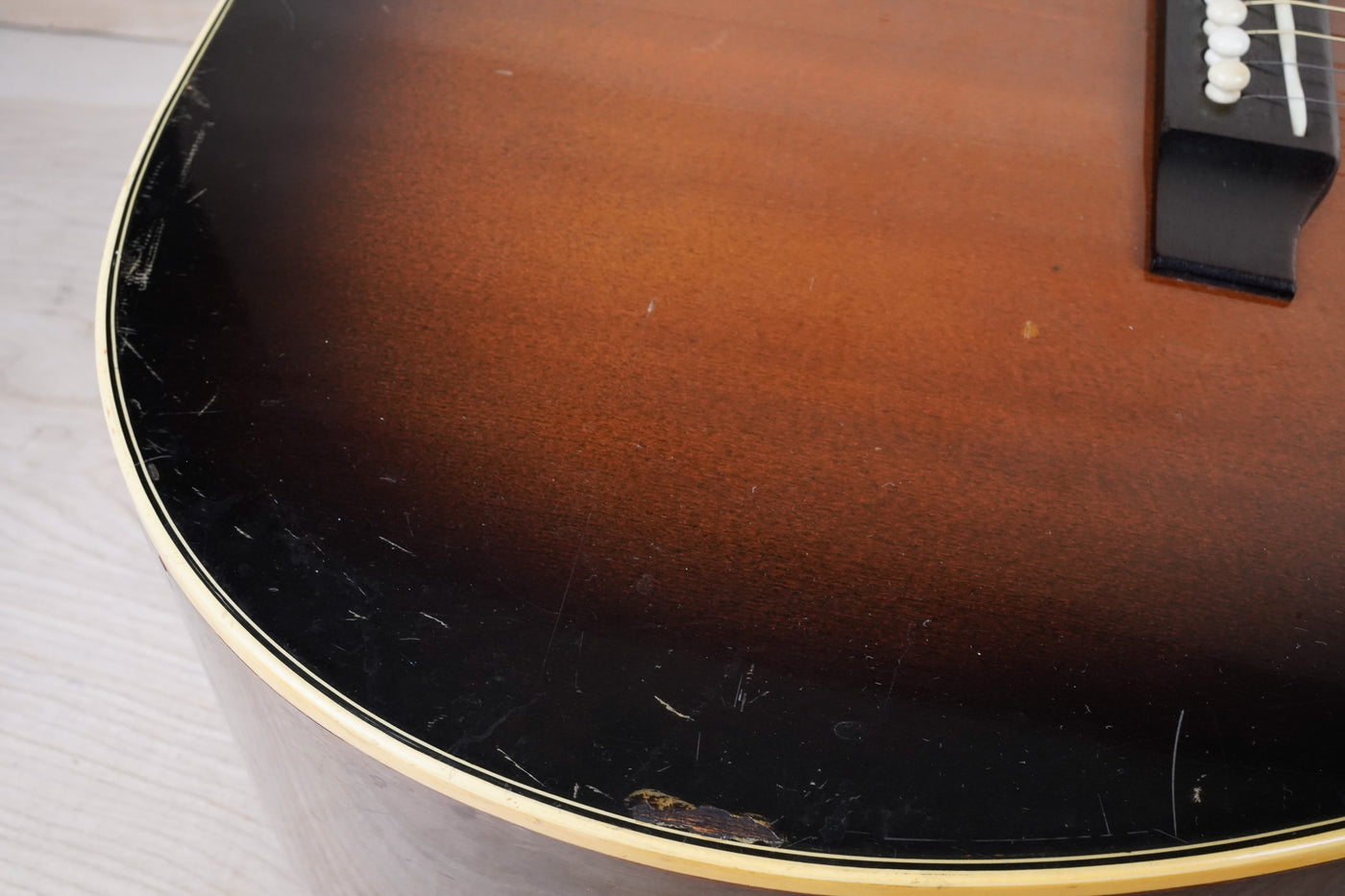 Rider J-401 Acoustic Guitar MIJ 1975 Vintage Sunburst Japan w/ Hard Case