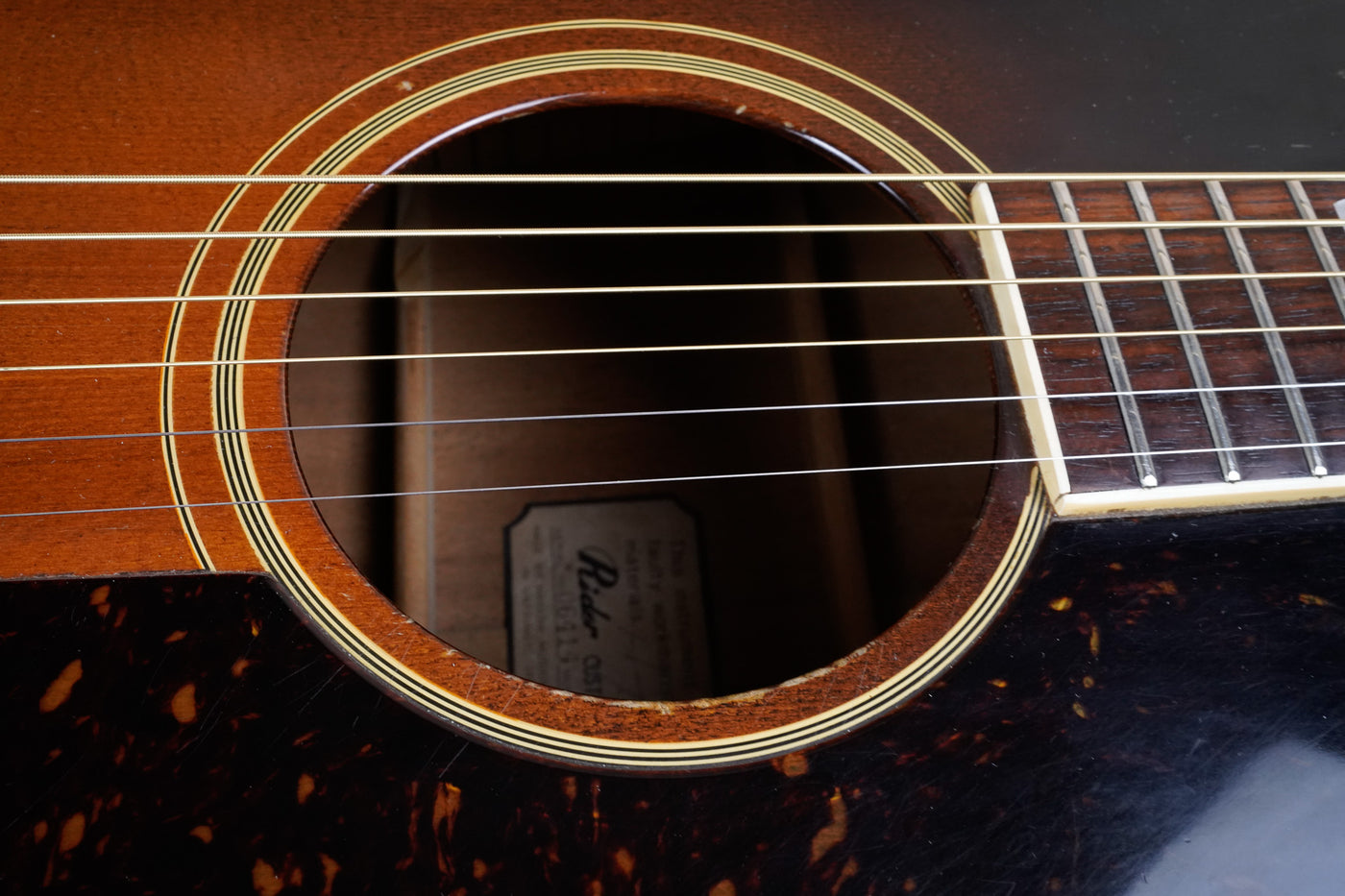 Rider J-401 Acoustic Guitar MIJ 1975 Vintage Sunburst Japan w/ Hard Case