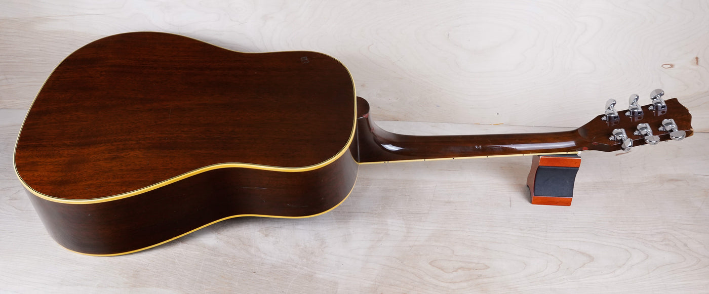 Rider J-401 Acoustic Guitar MIJ 1975 Vintage Sunburst Japan w/ Hard Case