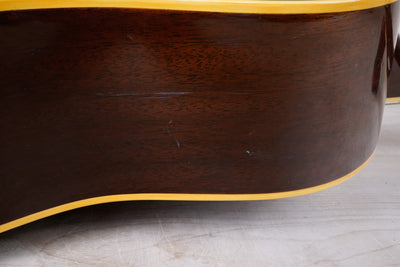 Rider J-401 Acoustic Guitar MIJ 1975 Vintage Sunburst Japan w/ Hard Case