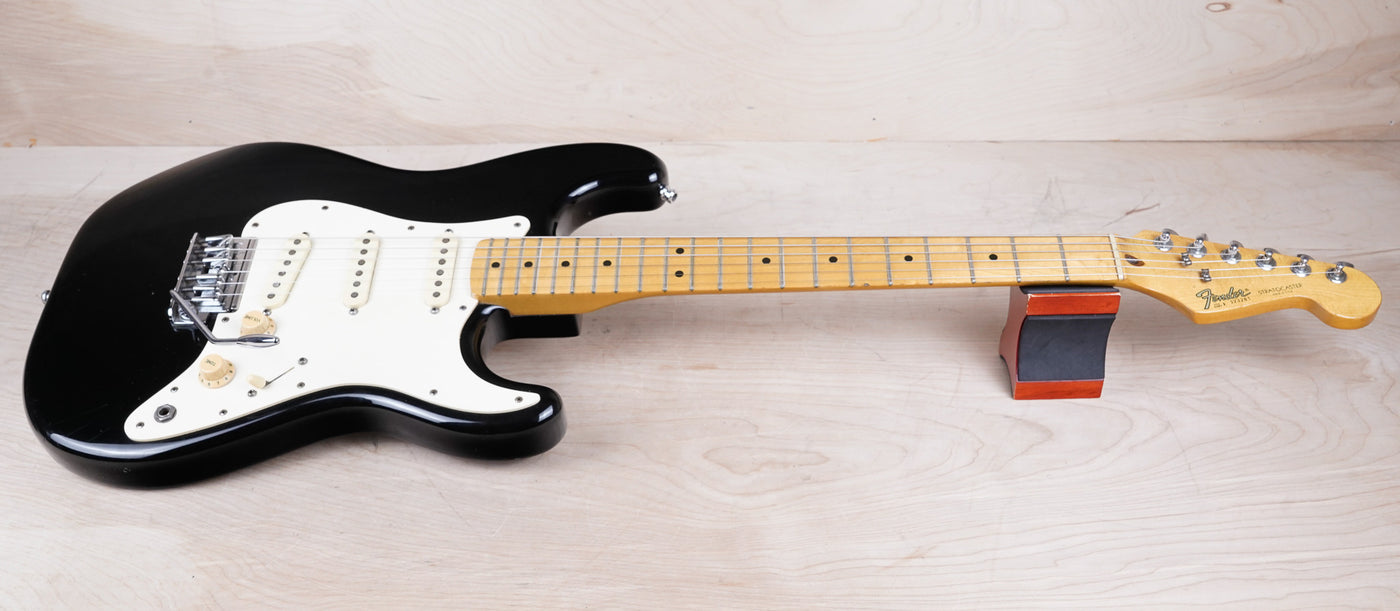 Fender Standard Stratocaster 1983 Black Vintage USA 2 Knob Dan Smith Era w/ OHSC, FreeFlyte Tremolo Arm