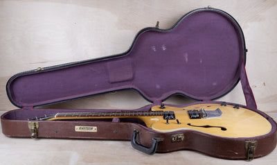 Gretsch 7607 Broadkaster Hollow Body 1975 Natural Filter'Tron Pickups Vintage USA w/ OHSC