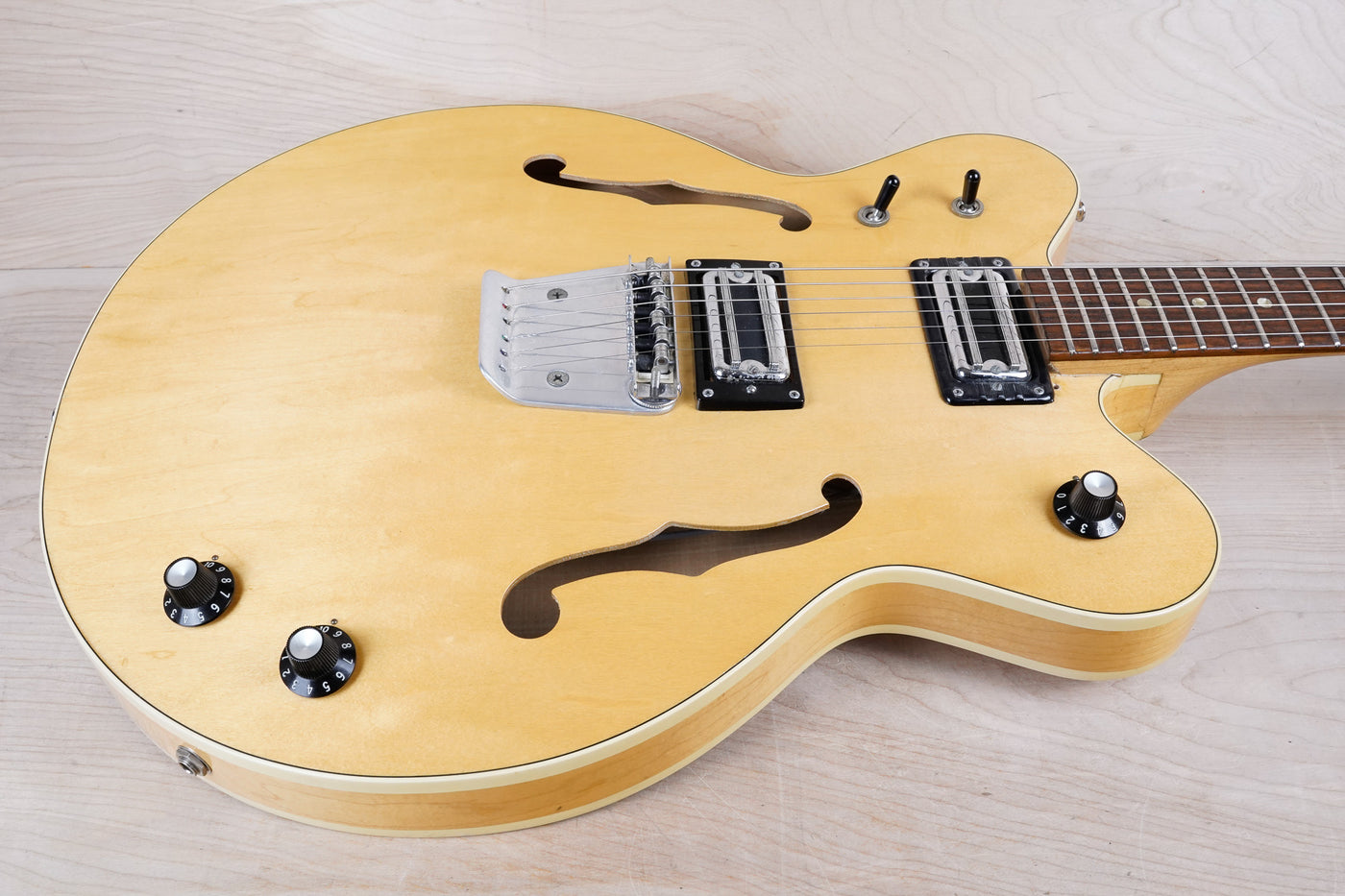Gretsch 7607 Broadkaster Hollow Body 1975 Natural Filter'Tron Pickups Vintage USA w/ OHSC