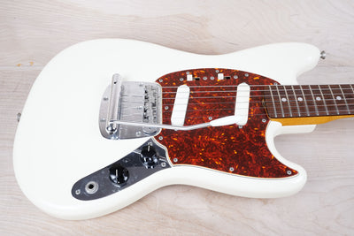 Fender MG-65 Mustang Reissue CIJ 2007 Vintage White US Vintage Grey Bobbin Pickups w/ Bag