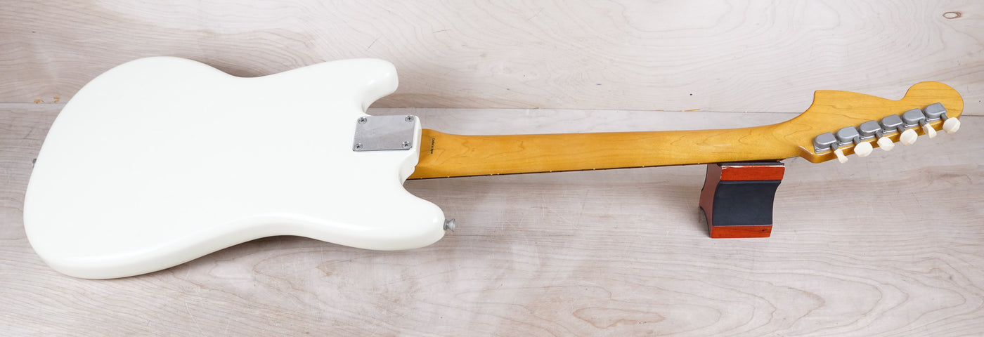 Fender MG-65 Mustang Reissue CIJ 2007 Vintage White US Vintage Grey Bobbin Pickups w/ Bag