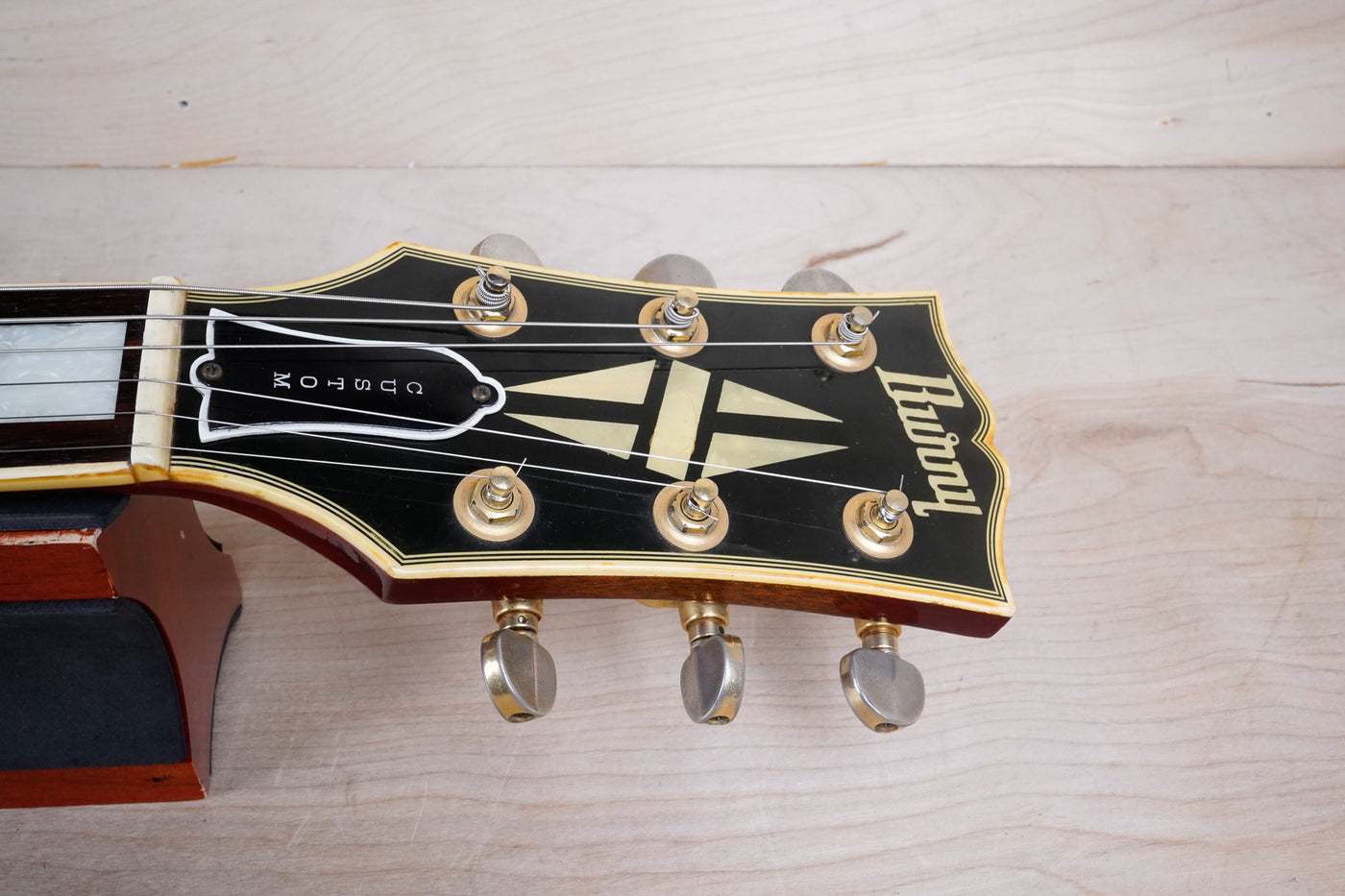 Burny FLC-85 Custom MIJ 1976 with Vintage Dimarzio PAF Pickups Double White Japan Tereda w/ Gig Bag