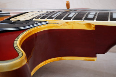 Burny FLC-85 Custom MIJ 1976 with Vintage Dimarzio PAF Pickups Double White Japan Tereda w/ Gig Bag