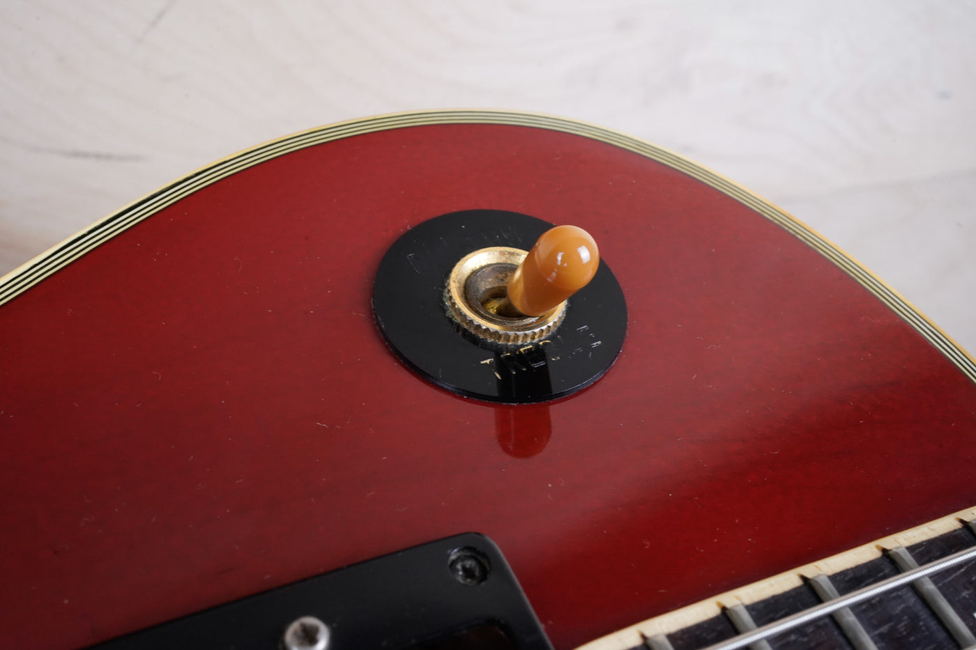 Burny FLC-85 Custom MIJ 1976 with Vintage Dimarzio PAF Pickups Double White Japan Tereda w/ Gig Bag