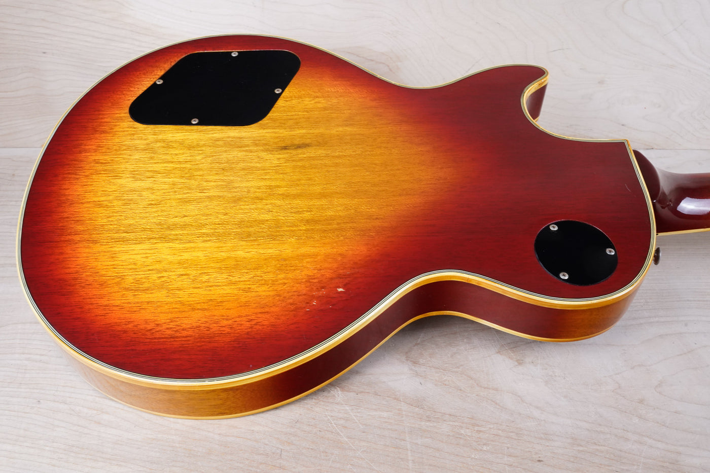 Burny FLC-85 Custom MIJ 1976 with Vintage Dimarzio PAF Pickups Double White Japan Tereda w/ Gig Bag