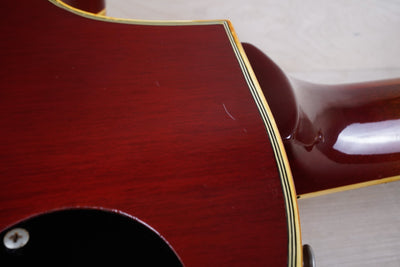 Burny FLC-85 Custom MIJ 1976 with Vintage Dimarzio PAF Pickups Double White Japan Tereda w/ Gig Bag