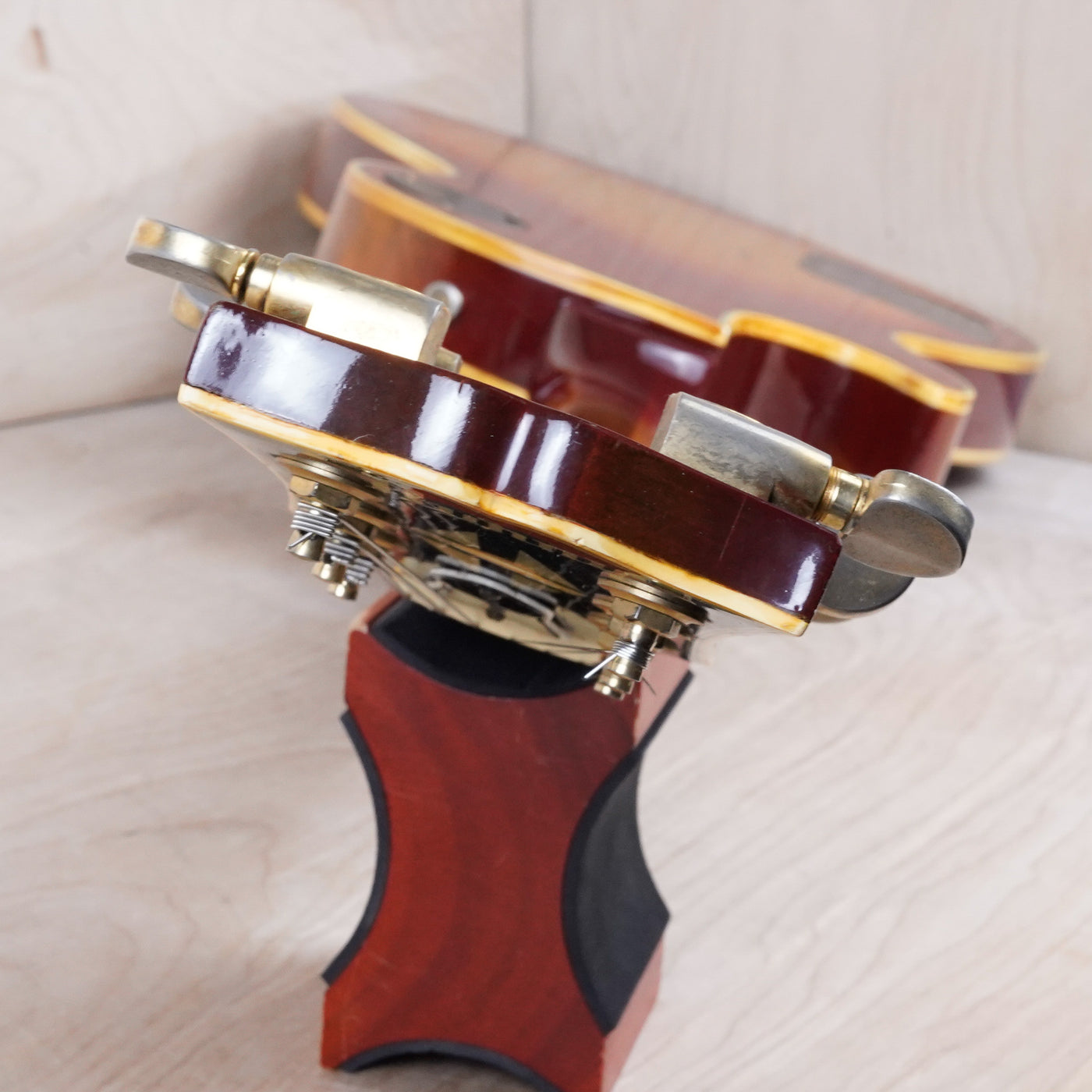 Burny FLC-85 Custom MIJ 1976 with Vintage Dimarzio PAF Pickups Double White Japan Tereda w/ Gig Bag