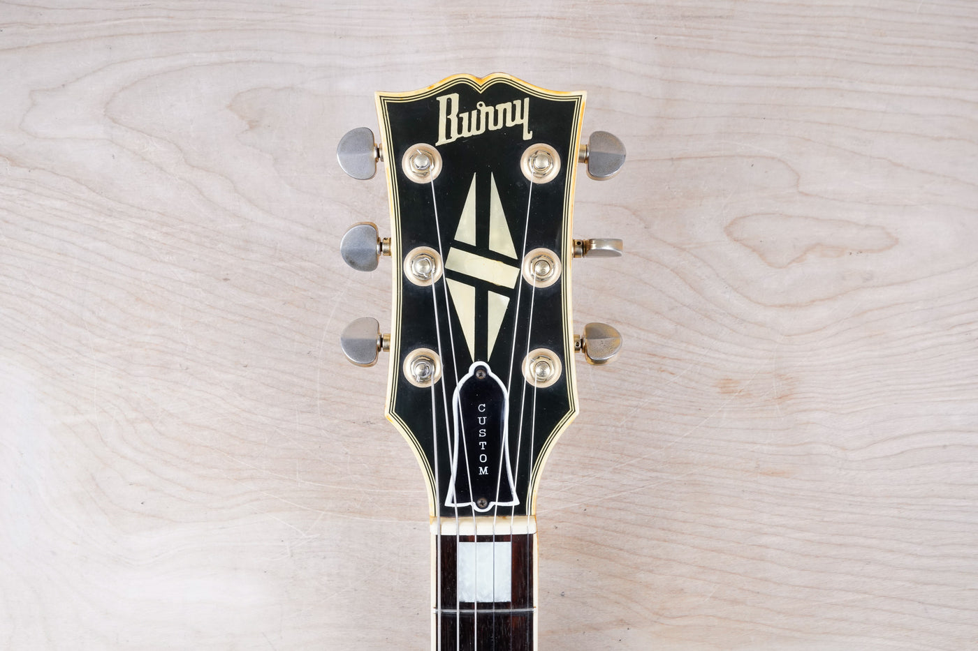 Burny FLC-85 Custom MIJ 1976 with Vintage Dimarzio PAF Pickups Double White Japan Tereda w/ Gig Bag