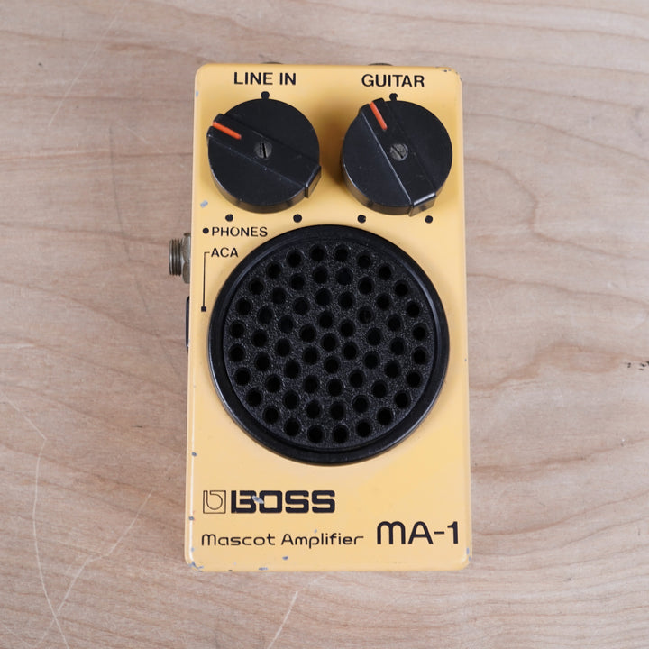 Boss MA-1 Mascot Amp 1980s Yellow Vintage Pocket Amplifier – A