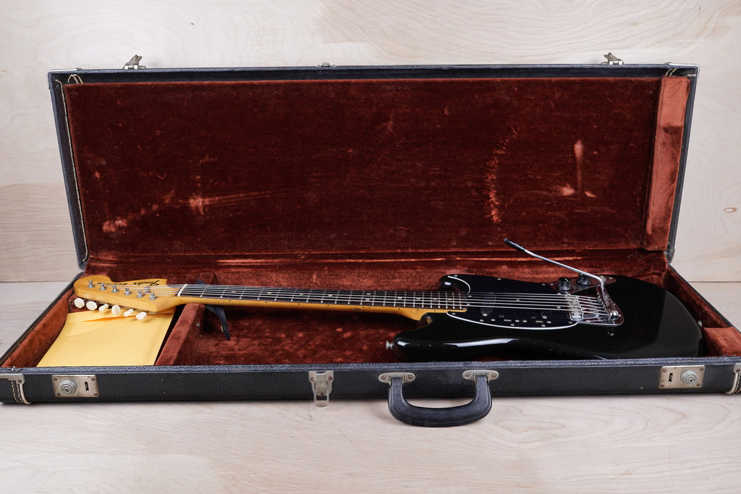 Fender Mustang 1976 Black Vintage USA w/ OHSC – A Flash Flood of Gear