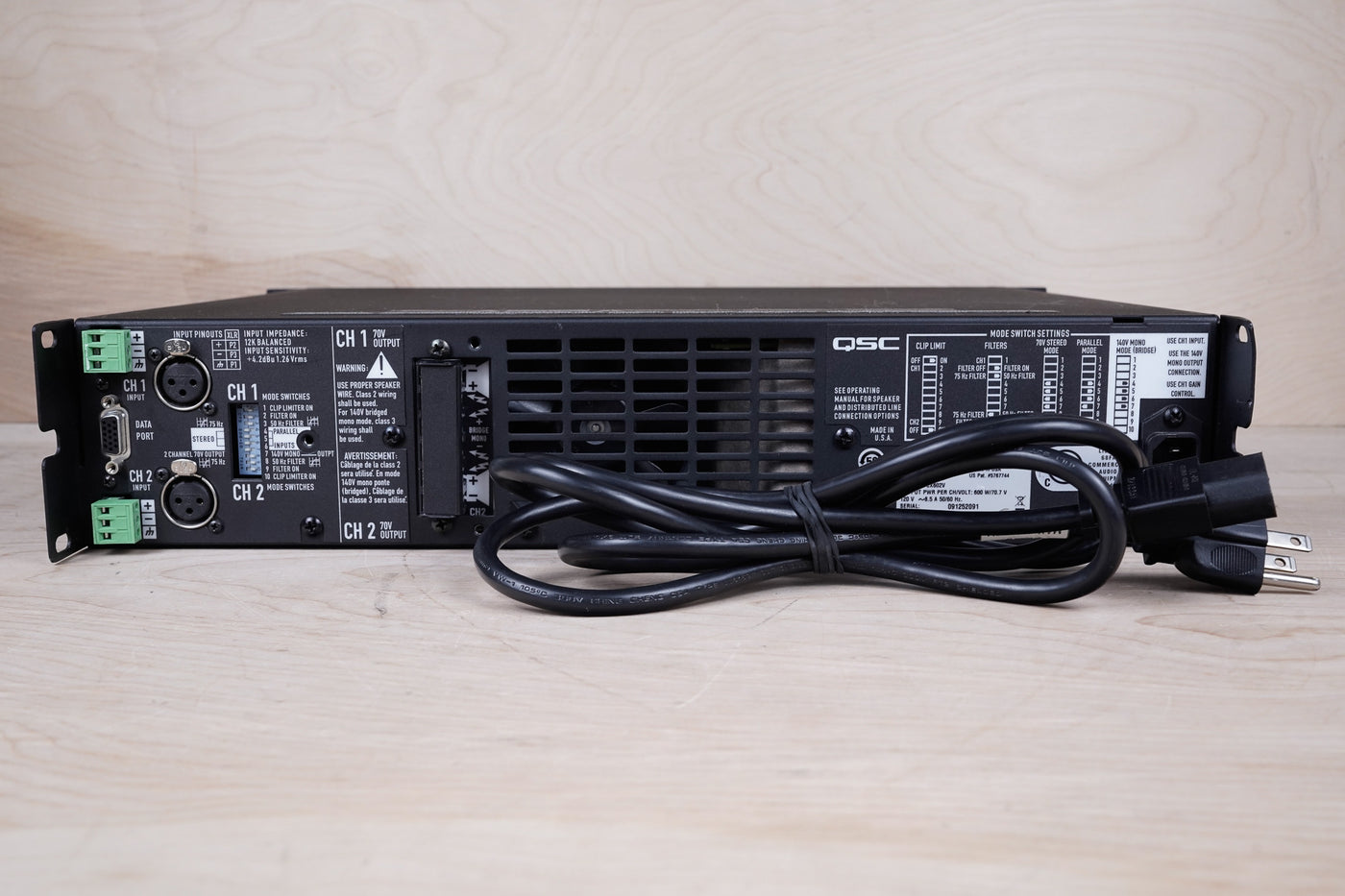 QSC CX602V 2-Channel Commercial Power Amplifier 600W