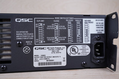 QSC CX602V 2-Channel Commercial Power Amplifier 600W