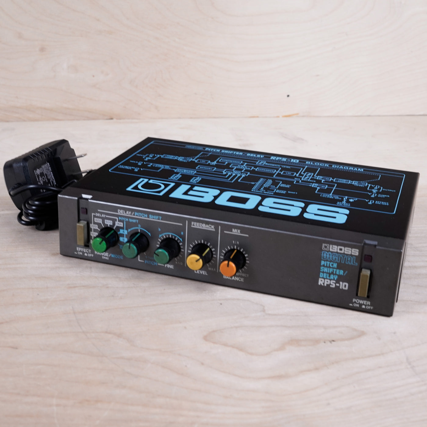 Boss RPS-10 Micro Rack Series Digital Pitch Shifter / Delay Black Made in Japan MIJ w/ Power Supply