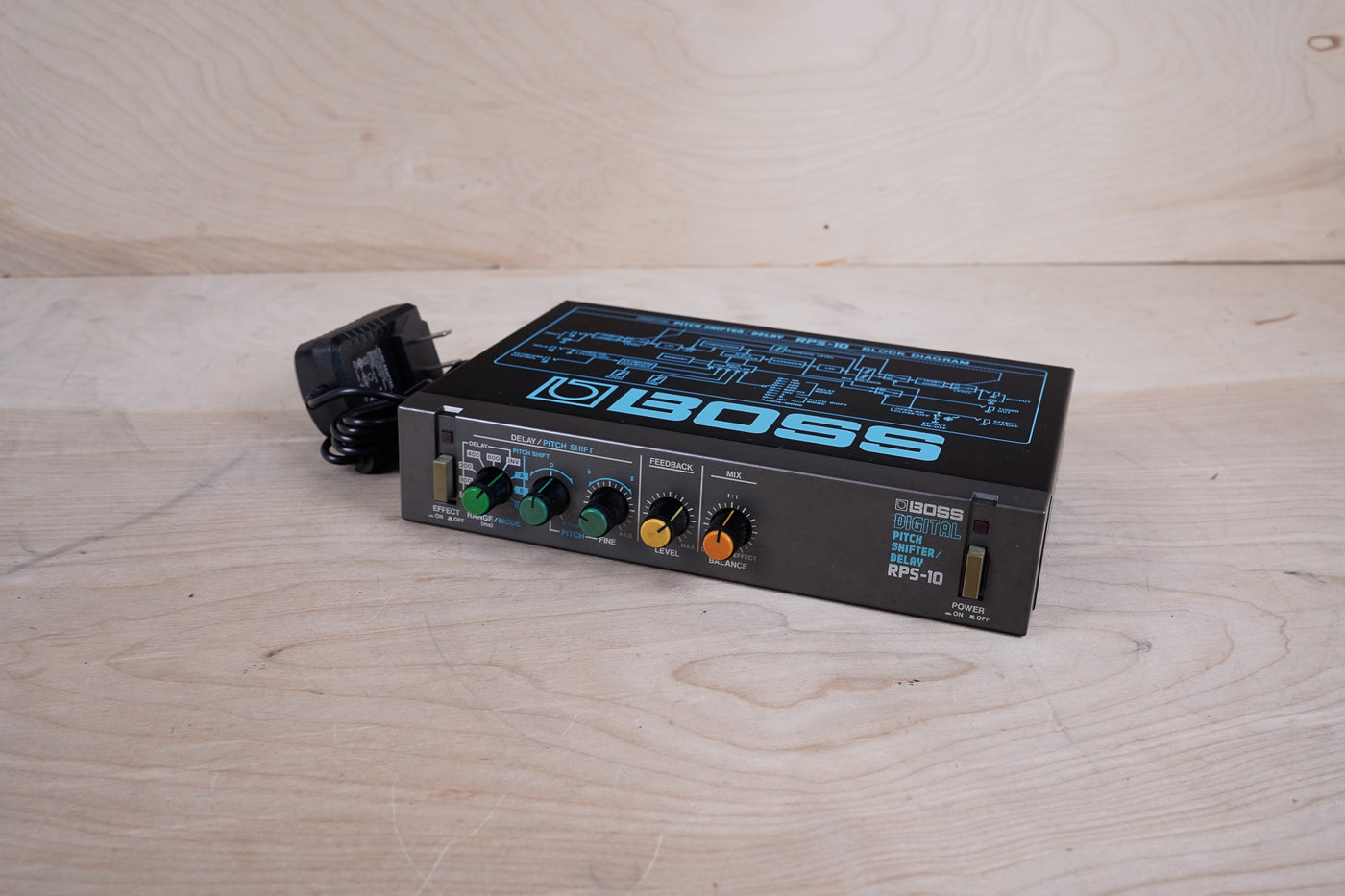 Boss RPS-10 Micro Rack Series Digital Pitch Shifter / Delay Black Made in Japan MIJ w/ Power Supply