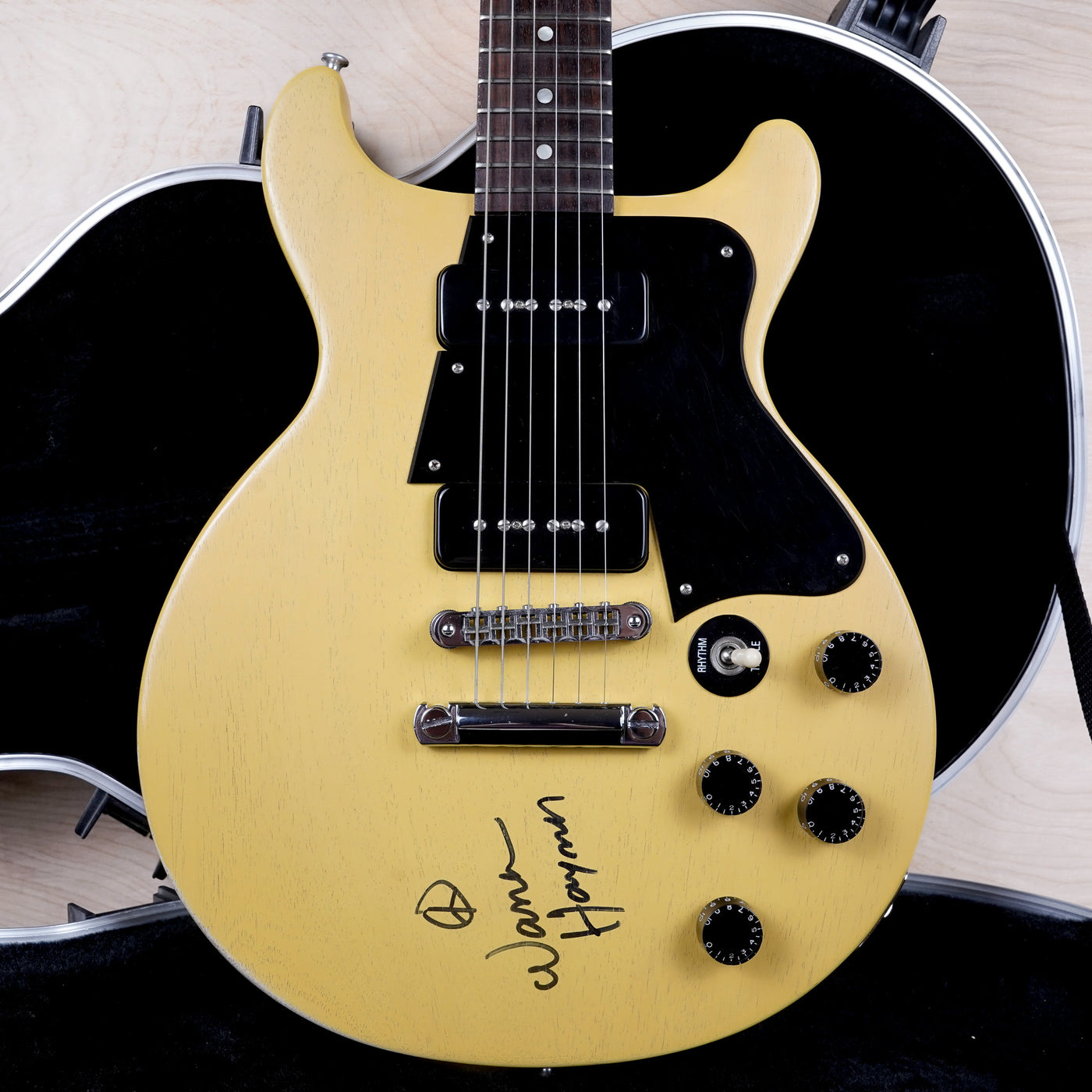 Gibson Les Paul Faded Double Cutaway 2007 Worn Yellow Special w/ Hard Case, Warren Haynes Signature