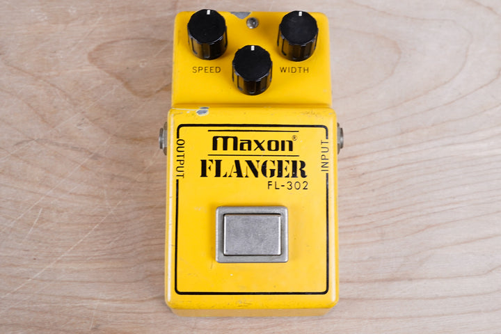 Maxon FL-302 Flanger Vintage 1981 Made in Japan MIJ Yellow