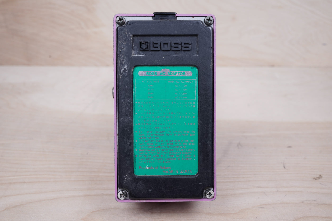 Boss HF-2 Hi Band Flanger (Green Label) 1986 Pink Made in Japan