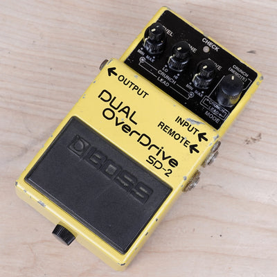 Boss SD-2 Dual OverDrive (Silver Label) 1993 Yellow Made in Taiwan